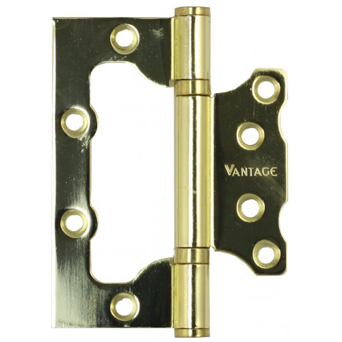 Петля неврезная Vantage 2BB 100х75 РB золото