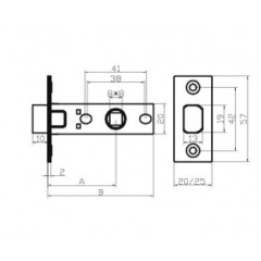 Задвижка врезная APOLLO CY-03-A BLACK черный