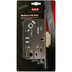 B04102.50.12.567 Замок межкомнатный WC (ант. бронза) с отв. пл. B01402.05.12 MEDIANA POLARIS