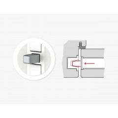 B06502.50.78 Замок AGB Touch (матовый хром) WC