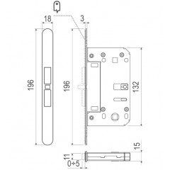 Замок AGB Touch  (черный) CYL под цилиндр