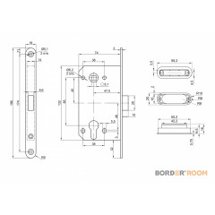 Замок магнитный BORDER CYL Золото