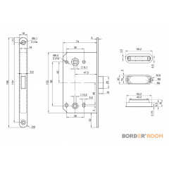 Защелка магнитная BORDER WC Матовый никель
