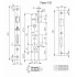 Fuaro Корпус узкопрофильного замка с защелкой 153-25/85 CP (хром)