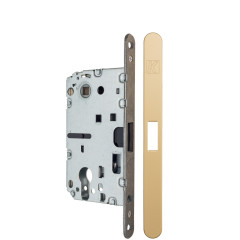 KRONA KOBLENZ  Замок магнитный с доводчиком дверной ручки под цилиндр матовое золото