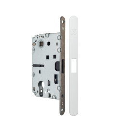 KRONA KOBLENZ  Замок магнитный с доводчиком дверной ручки под цилиндр матовый белый