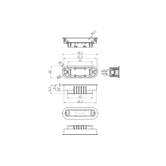 Защелка сантехническая магнитная Lockstyle M411B ABM (бронза)