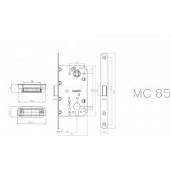 Защелка магнитная Vantage MC85 белый
