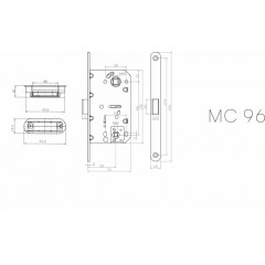 Защелка магнитная Vantage MC96 белый