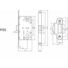 Защелка магнитная Vantage MC96 матовое золото