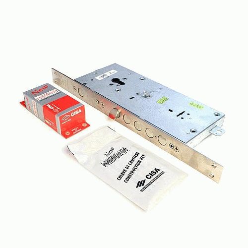 Замок врезной двухсистемный NEW CAMBIO FACILE 57.985.48 A.RT.(тех.уп) с блок от ц/м, кл 44 мм Хром