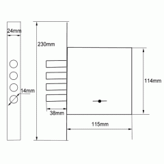 Замок врезной сувальдный 57.028.60 (короткий кл. 00100.001) Хром