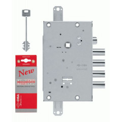 Замок врезной сувальдный NEW CAMBIO BASIC 57.665.48 (тех. упаковка), ключ 64 мм Хром