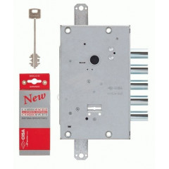 Замок врезной сувальдный NEW CAMBIO FACILE 57.675.48 (тех. упаковка), ключ 44 мм Хром