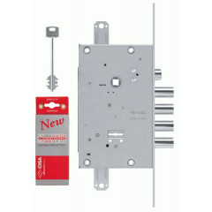 Замок врезной сувальдный NEW CAMBIO FACILE 57.685.48 (тех. упаковка), ключ 44 мм Хром