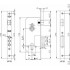 KALE Корпус замка врезного цилиндрового 152/3MR (45 mm) w/b (никель)