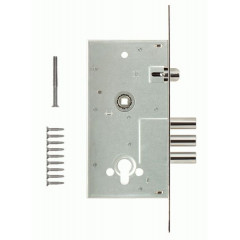 Корпус замка врезного цилиндрового 252/R w/b ТЕХ. КОМПЛЕКТАЦИЯ Никель