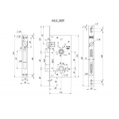 Корпус замка врезного цилиндрового 262R w/b Никель