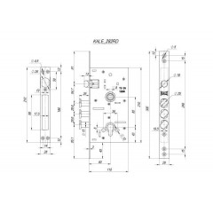 Корпус замка врезного цилиндрового 282 RD w/b Никель