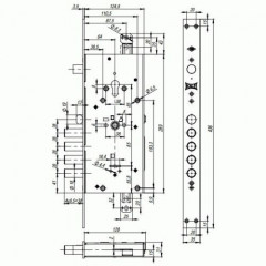 Замок врезной двухсистемный 476 LR перекодируемый SMART LINE Никель