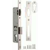 Корпус узкопрофильного замка с роликом 155-25 CP Хром