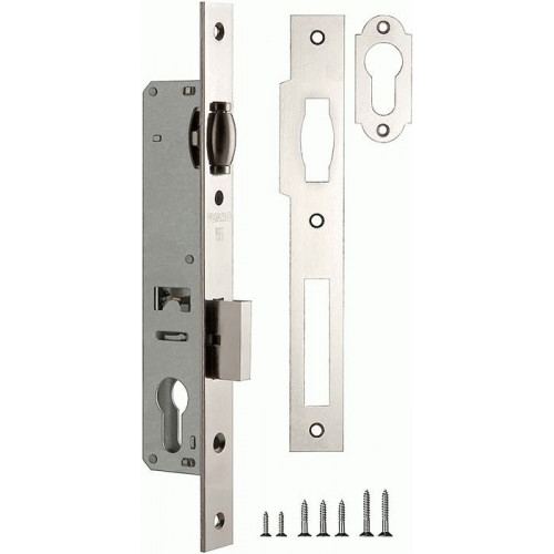 Корпус узкопрофильного замка с роликом 155-25 CP Хром