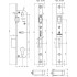 Корпус узкопрофильного замка с роликом 5116-25 CP Хром