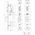 Корпус узкопрофильного замка с защелкой 4916-30/92 CP межосев. расст. 92 мм Хром