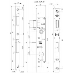 Замок узкопрофильный kale kilit врезной 153/Р (20 mm) Никель