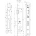 Замок узкопрофильный kale kilit врезной 155 (20 mm) 3 кл. Никель