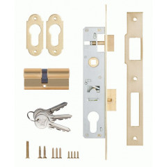 Замок врезной цилиндровый узкопроф. 153 (20 mm) 3 кл. Латунь