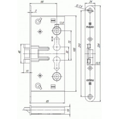 Fuaro Замок для противопожарных дверей FL-0432