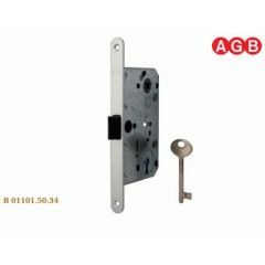 Защелка врезная AGB B 01101.50.34 MEDIANA EVOLUTION под сувальдный ключ