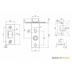 Защелка BORDER мини Матовый никель