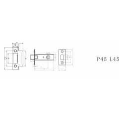 Vantage Защелка врезная P45 SG Cатинированное золото