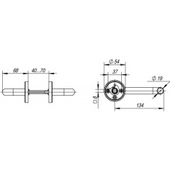 DSS-0203/19 (нержавейка), квадрат 8x110 мм Хром