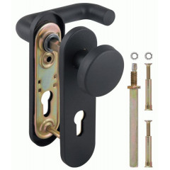 Ручка дверная DH-043P-KNOB NE, НЕЙЛОН, квадрат 9x90 мм Черный