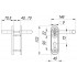 Ручка дверная DH-043P-KNOB NE, НЕЙЛОН, квадрат 9x90 мм Черный