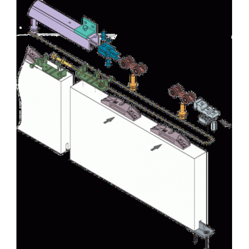 Комплект для раздвижной двери до 50 кг (ролики)