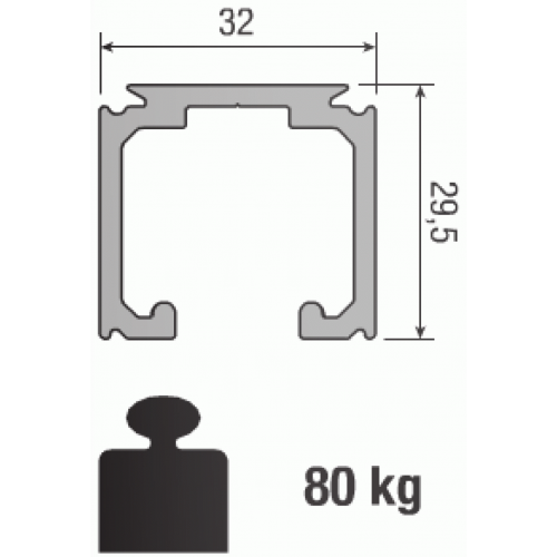 Комплект для раздвижной двери до 50 кг (ролики)