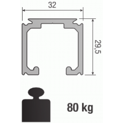 Комплект для раздвижной двери до 80 кг (ролики)