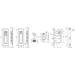 ARMADILLO Набор для раздвижных дверей SH011 URB BB-17 Коричневая бронза