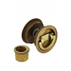 Ручка купе для раздвижной двери Extreza Hi-tech P405 на круглом основании, цвет матовая бронза F03