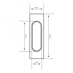 Ручки для раздвижных дверей (КУПЕ) Extreza P401 черный матовый F22 (1 шт.)