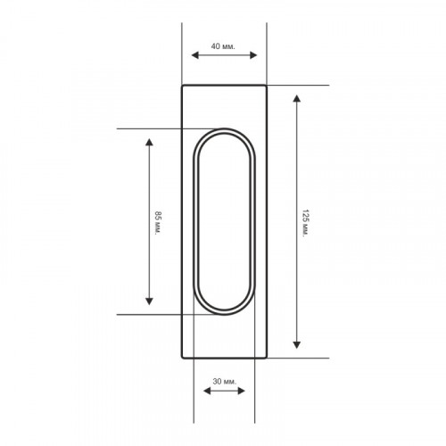Ручки для раздвижных дверей (КУПЕ) Extreza P401 черный матовый F22 (1 шт.)