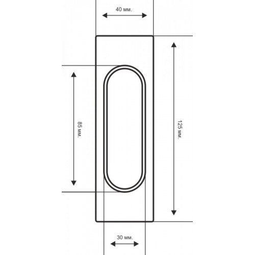 Ручки для раздвижных дверей (КУПЕ) Extreza P401 матовая бронза F03 (1 шт.)