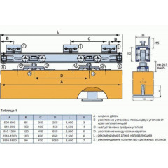 Раздвижная система RAPID 80 кг + ролики + направляющая 2 метра