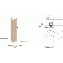 Раздвижная система-книжка Krona Koblenz 0200 50 1 метр