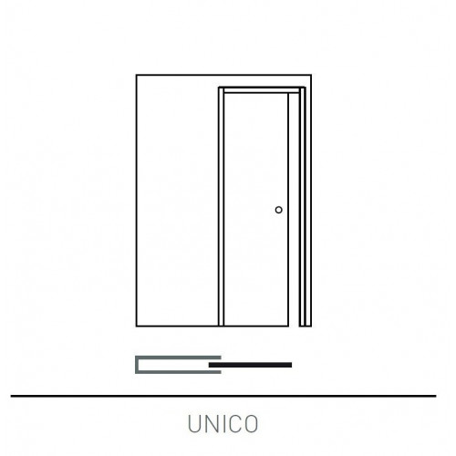 Eclisse UNICO 600x2000мм для одной раздвижной двери (под обрамление) - EKC060SA
